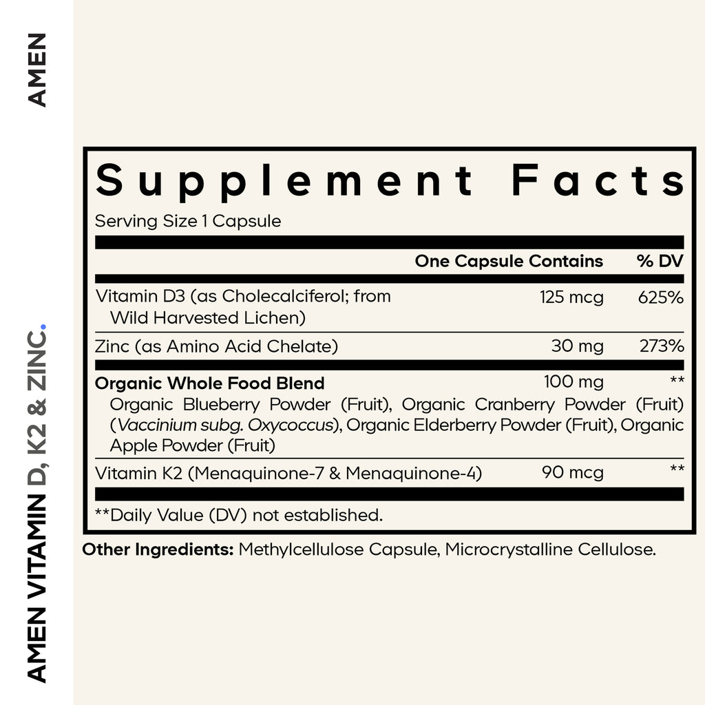 Vitamin D, K2 & Zinc