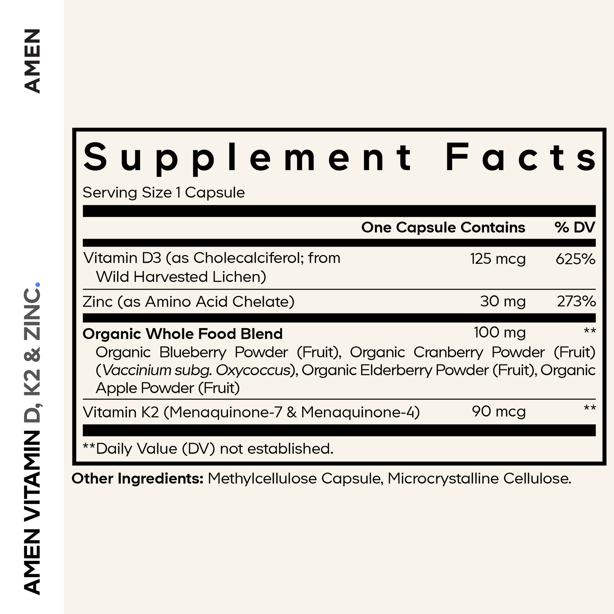 Vitamin D, K2 & Zinc